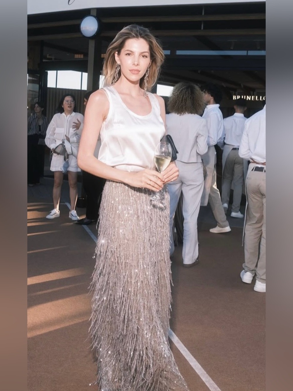 $13000 NWT Brunello Cucinelli Sequin Tassel Maxi Skirt Maru Mendez Laura Saint - Picture 3 of 14